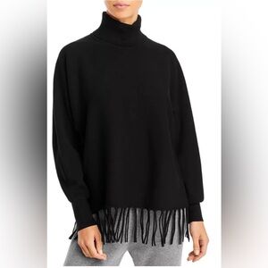 Carmen Marc Valvo Black Cowl Neck Sweater